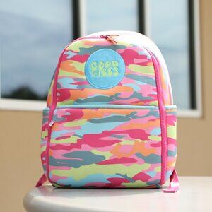 NWT Colorful Camo Neoprene Embroidered Backpack